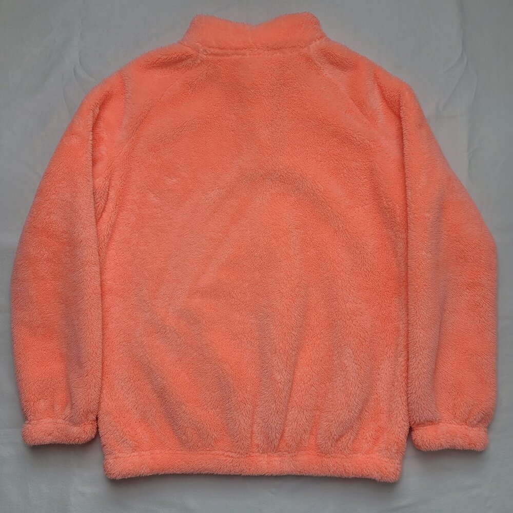 Calvin Klein Girls Performance Sherpa Quarter Zip Pullover Bright Coral Large - Picture 3 of 10